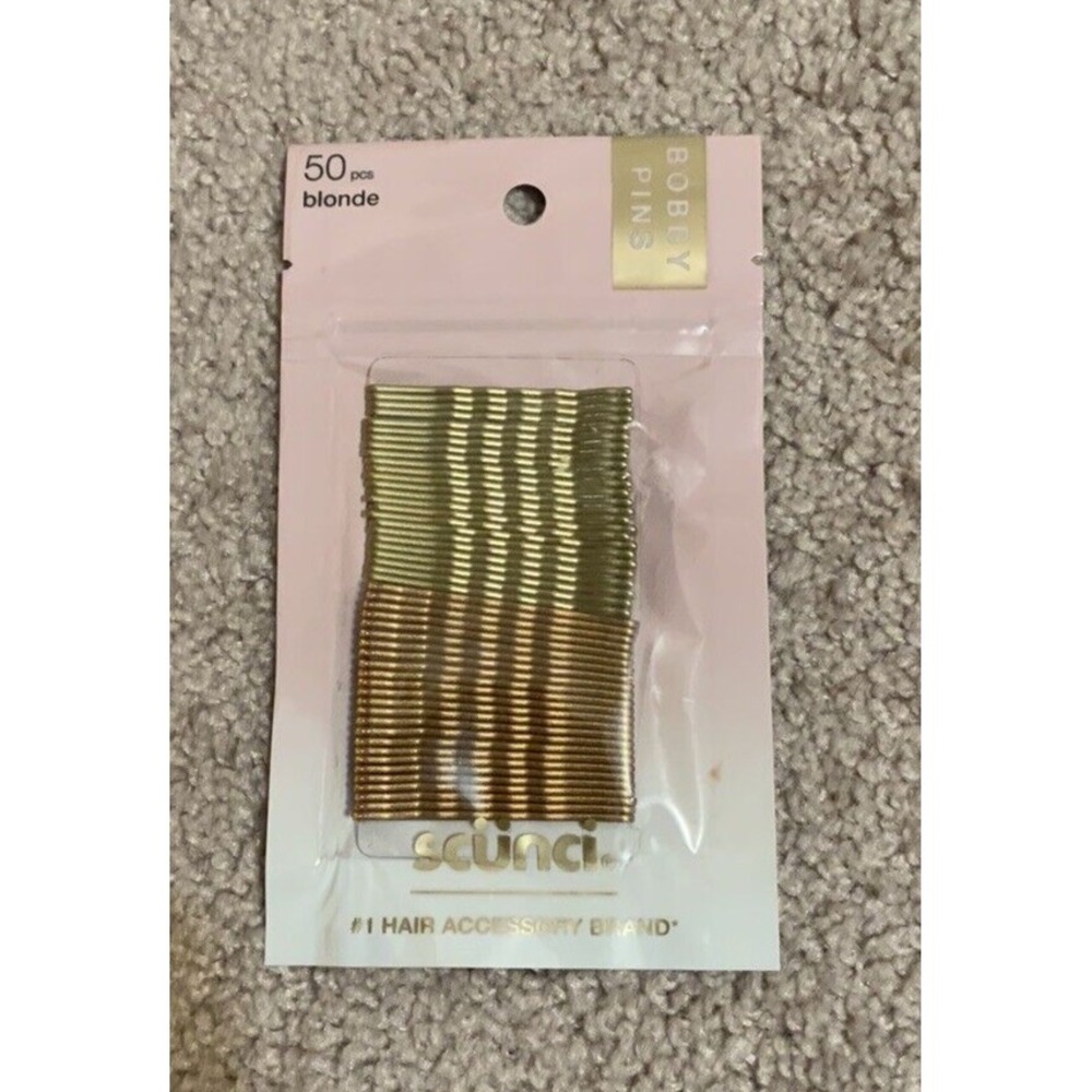 Scunci Elevated Basics 2"‎ Bobby Pins, Blonde, 50pcs